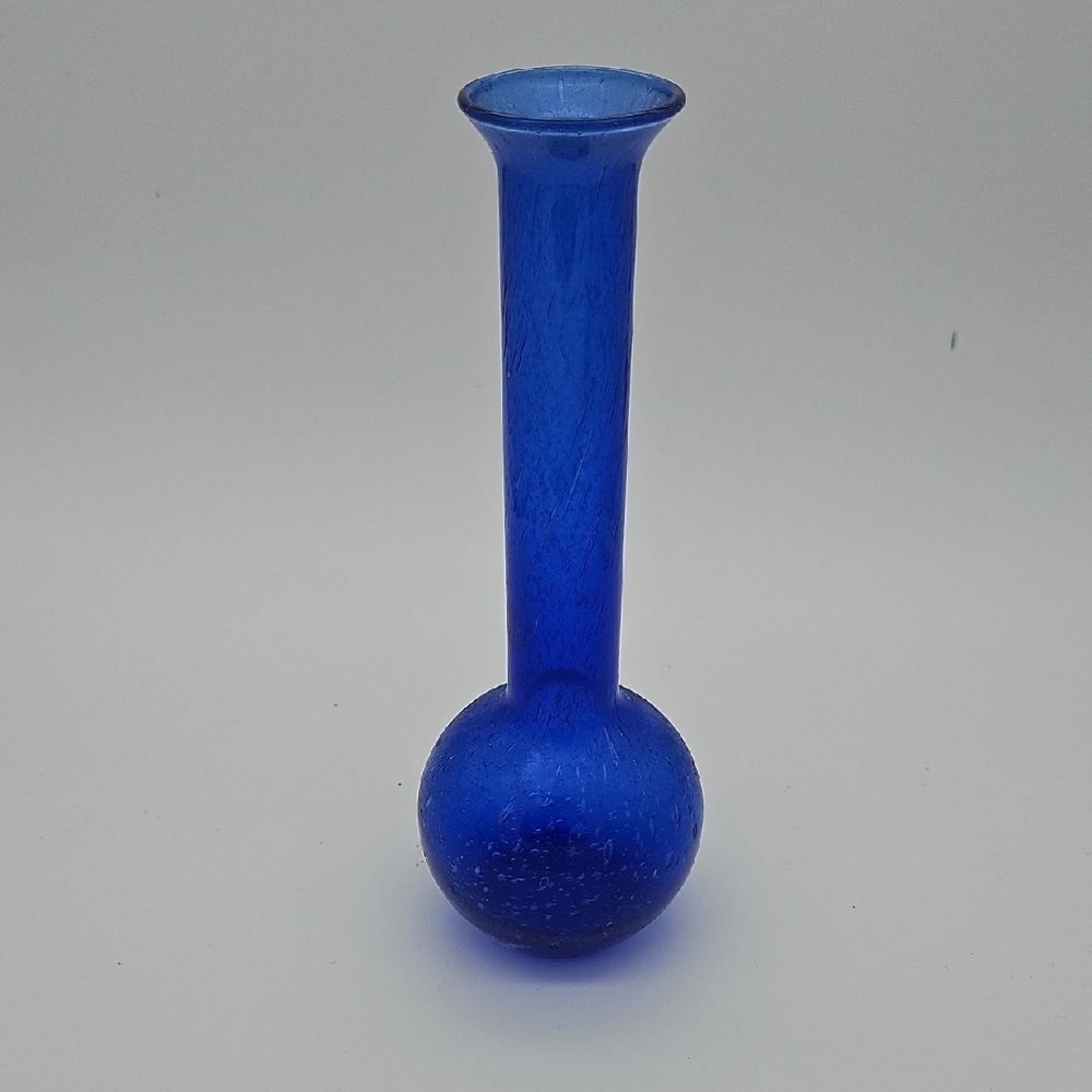 Vintage Deep Blue Glass Vase